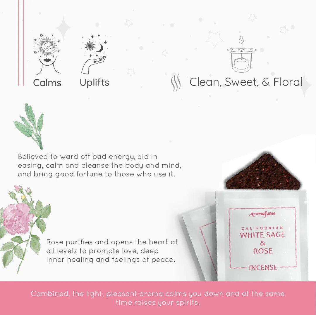 Aromafume "White Sage" Kit Bruciaincenso + 12 Mattoncini di incenso - Niente Fumo e Cenere | Scopri su Clorophilla Shop