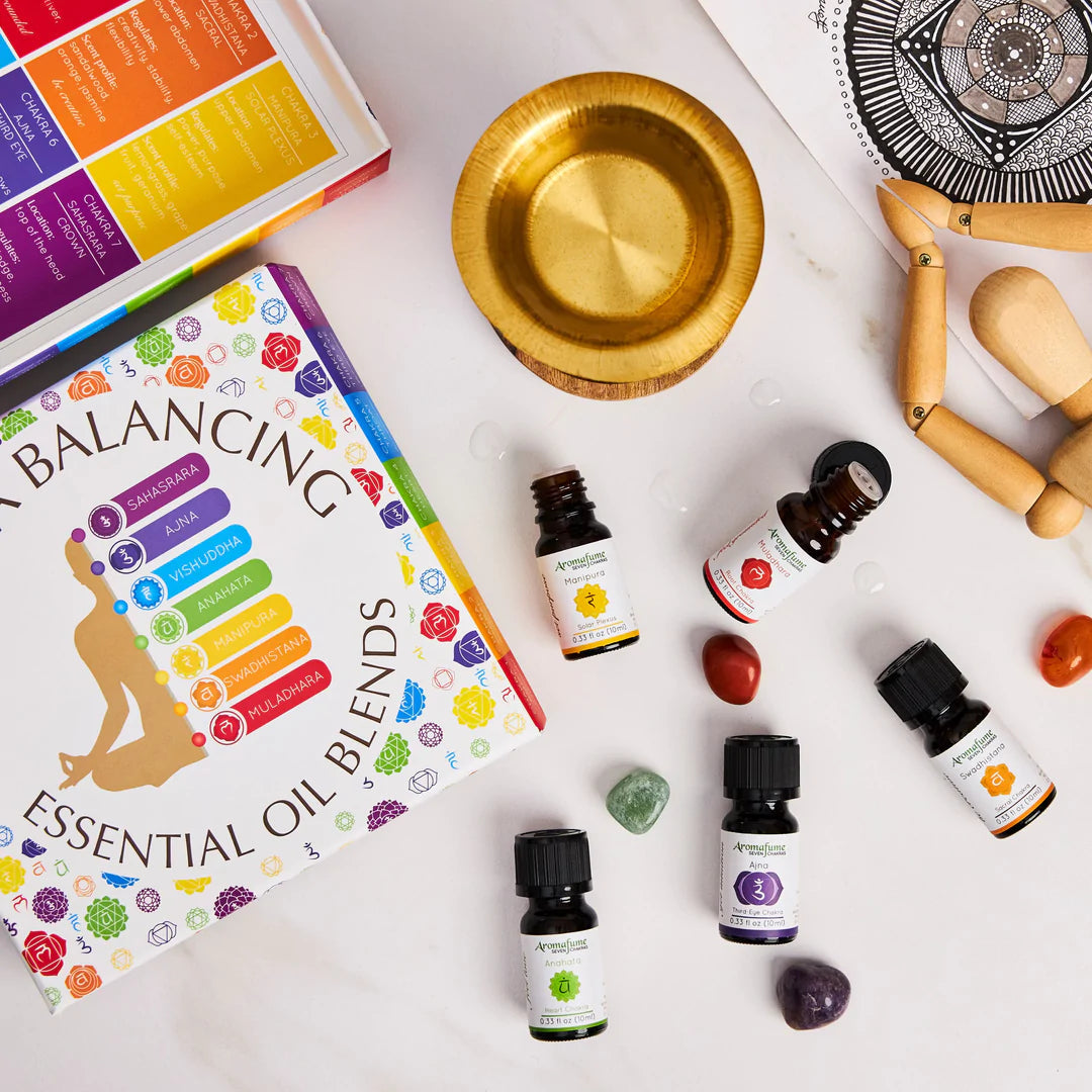 Aromafume 7 CHAKRA Miscele di Oli Essenziali Naturali - Set Oli per Aprire e Riequilibrare i Chakra - 7x10ml | Scopri su Clorophilla Shop