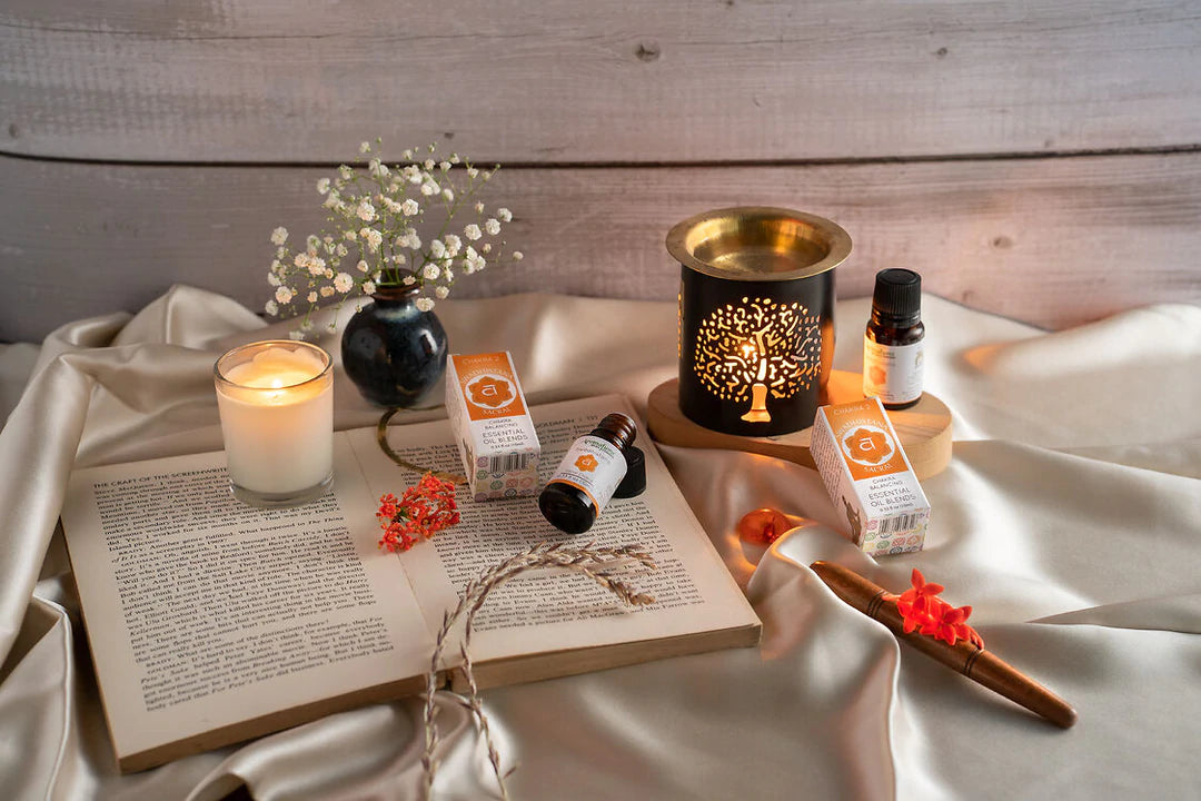 Aromafume olio essenziale Swadhistana 2 Chakra Sacrale - BEATITUDINE, GIOIA, GRATITUDINE E PACE PROFONDA | Scopri su Clorophilla Shop