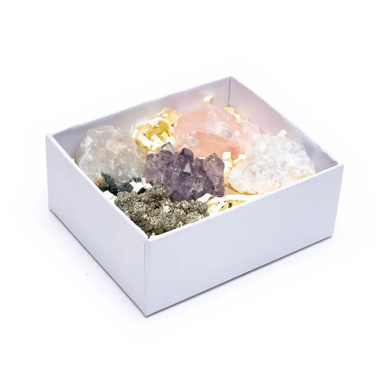 Box 5 minerali grezzi - Scatola regalo | Scopri su Clorophilla Shop