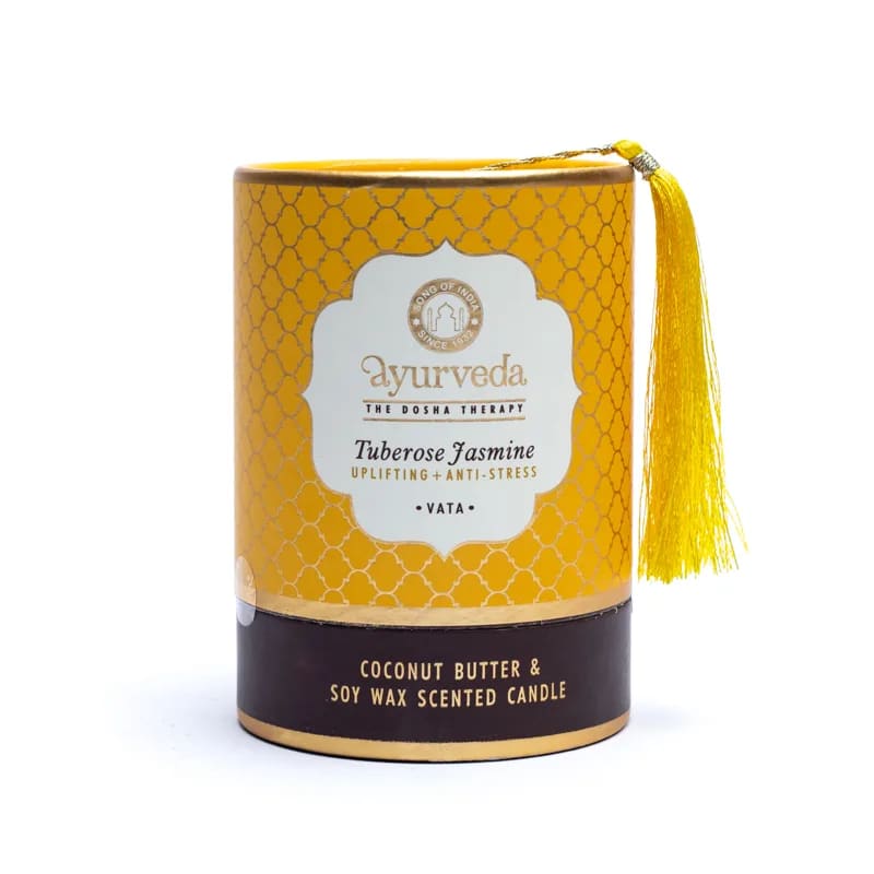 Ayurveda Candela profumata VATA Tuberose Jasmine - Fragranza Gelsomino | Scopri su Clorophilla Shop