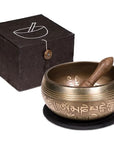 Campana Tibetana Om con Decorazioni in Set Regalo - Batacchio e Cuscino Inclusi | Scopri su Clorophilla Shop