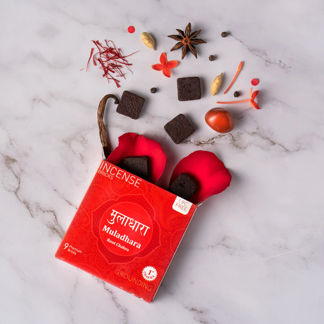 Aromafume Muladhara 1 Chakra della Radice Mattoncini Incenso 7 Chakra - 9 bricks | Scopri su Clorophilla Shop