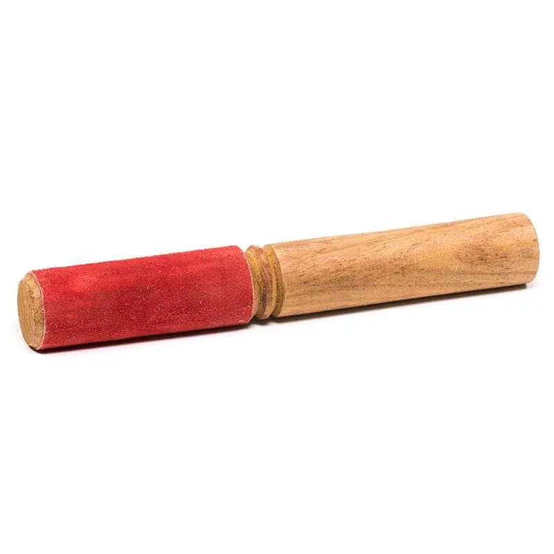 Batacchio in Legno e Camoscio rosso per Campane Tibetane piccole e medie - 19cm | Scopri su Clorophilla Shop
