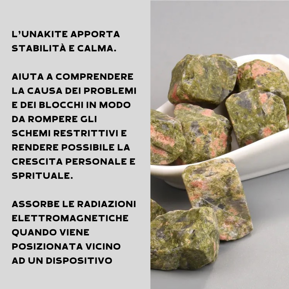 Unakite Grezza Origine Brasile - Pietra da 4-8cm | Scopri su Clorophilla Shop