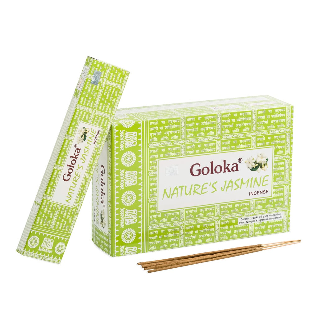 Goloka Nature's Jasmine Incenso in bastoncini - Gelsomino - Stick 15g | Scopri su Clorophilla Shop