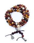 Mala Tibetana in 4 Legni con filo elastico - Collana Rosario 108 grani | Scopri su Clorophilla Shop