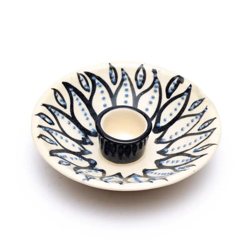 Bruciaincenso Palo Santo in ceramica decorato - Portaincenso Made in India | Scopri su Clorophilla Shop
