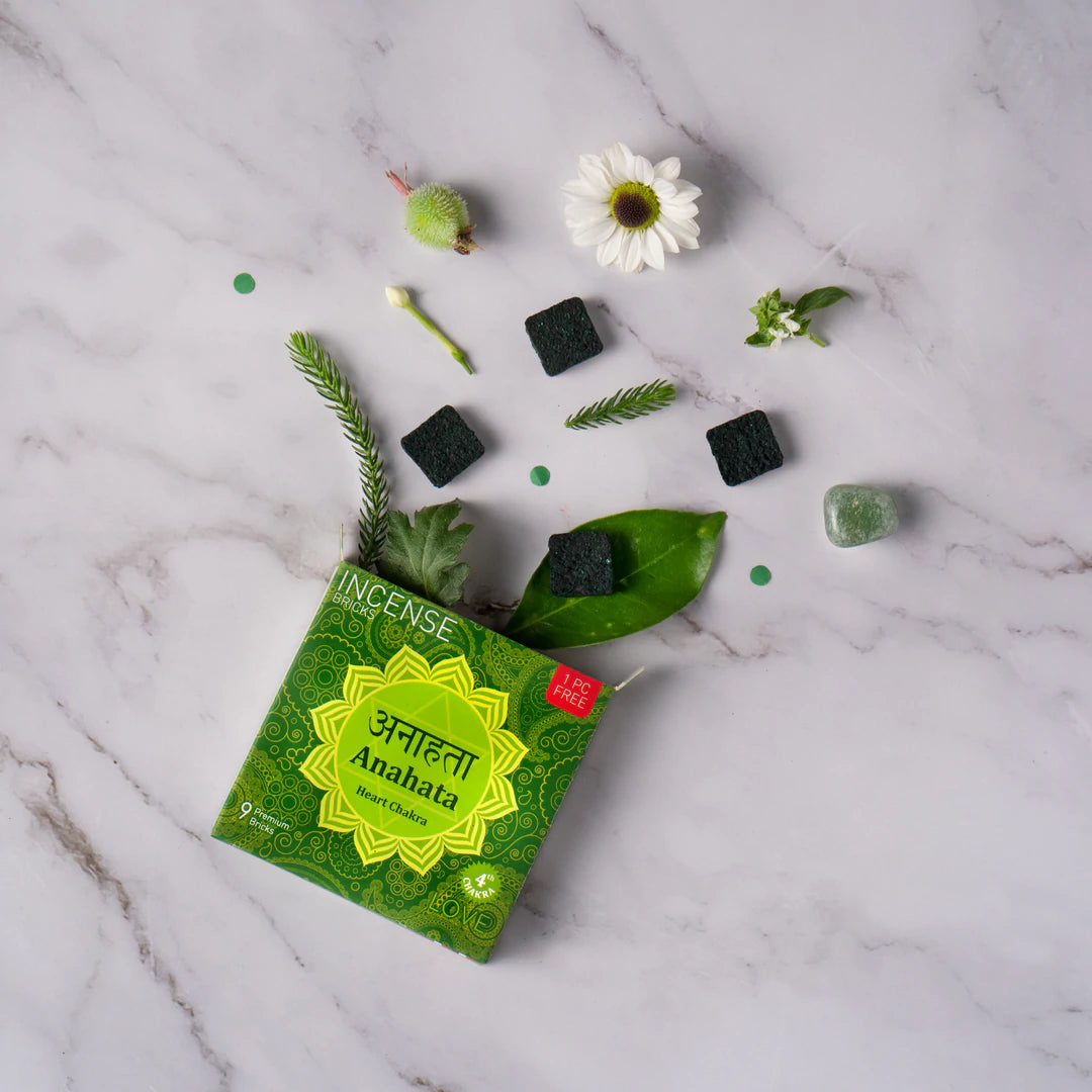 Aromafume Anahata 4 Chakra del Cuore Mattoncini Incenso 7 Chakra - 9 bricks | Scopri su Clorophilla Shop