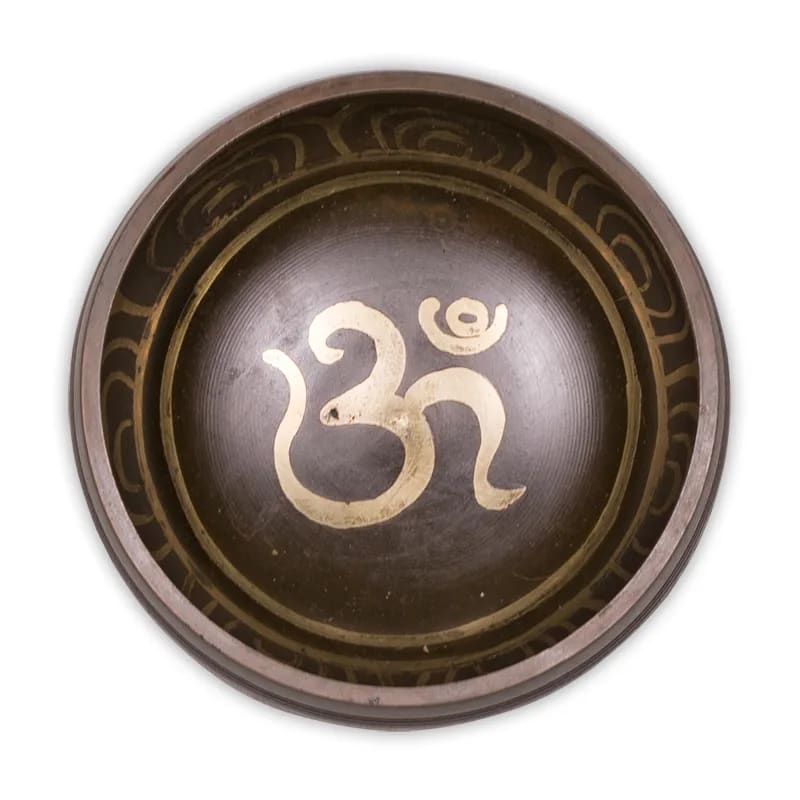 Campana Tibetana Om con Decorazioni in Set Regalo - Batacchio e Cuscino Inclusi | Scopri su Clorophilla Shop
